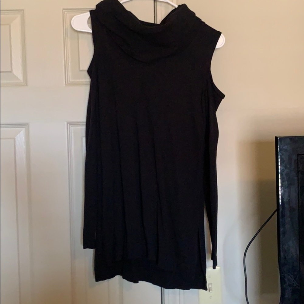 Black off the shoulder dress top